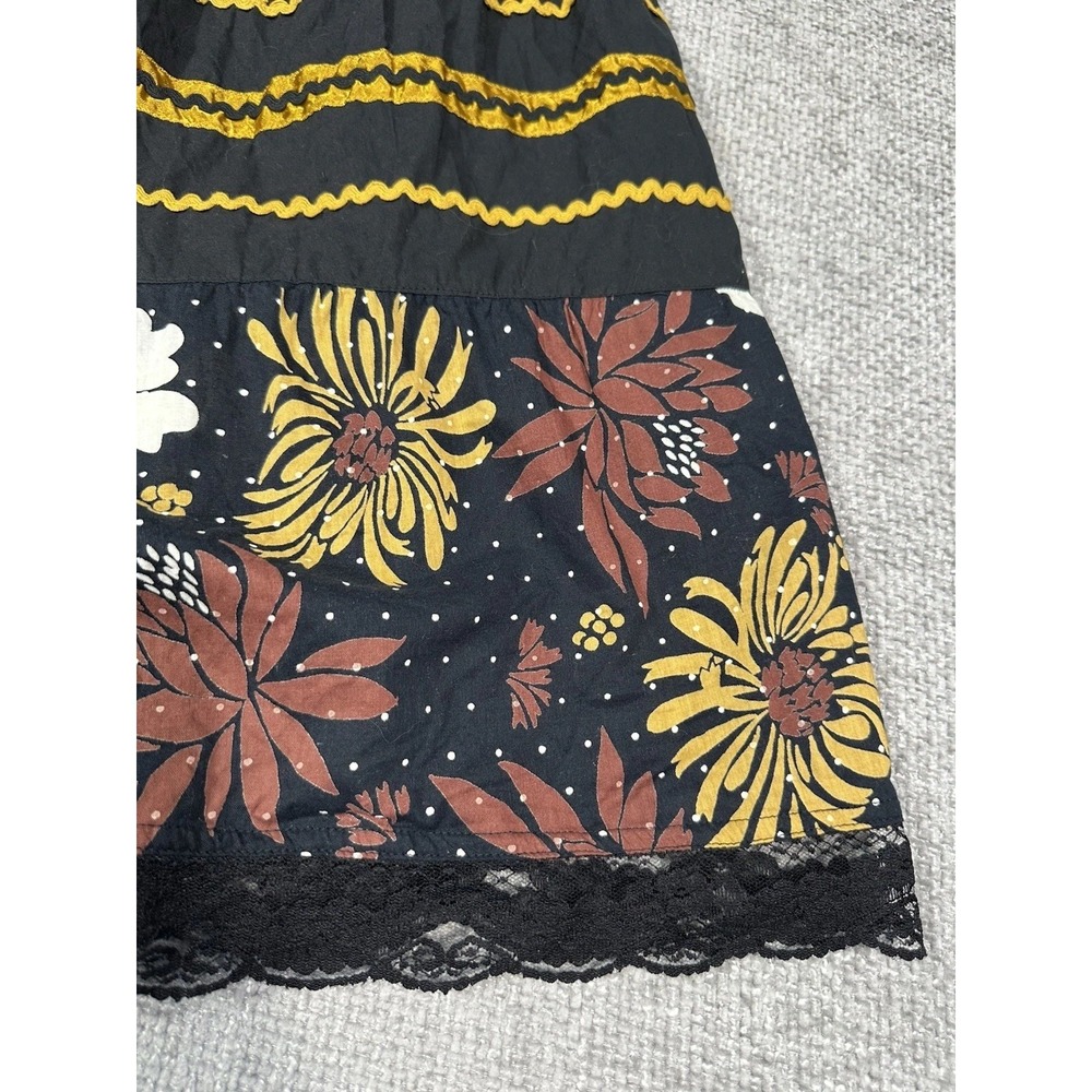 Magic Skirt Womens Small Floral Tiered Y2K Whimsigoth Dark Fairy‎ Forest - Picture 4 of 10